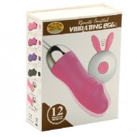 Penis Shape Vibrating Bullet 12 Speeds Remote Control Rechargeable PINK